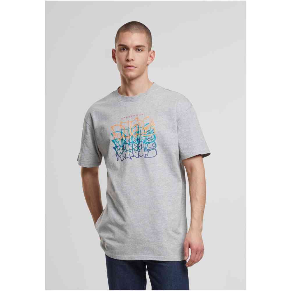 Dangerous DNGRS - SprayPrint Herren TShirt - Grau
